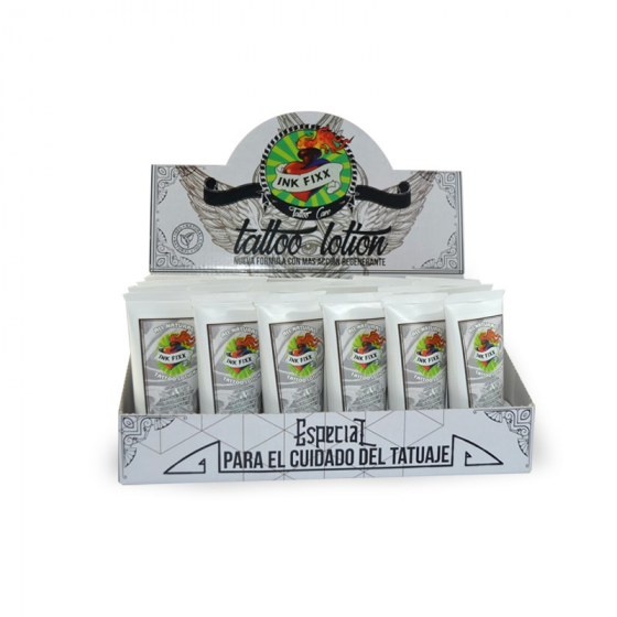 Caja expositor de 24 tubos de INK FIXX LOTION