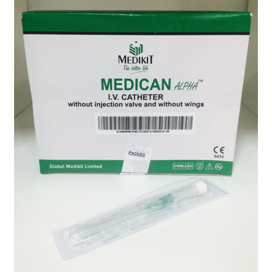 Cateter Medikit 22G Color Azul