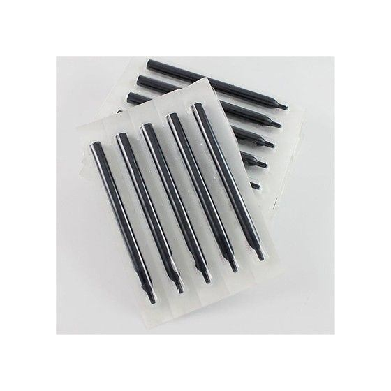 Tips desechables largos negros redondo