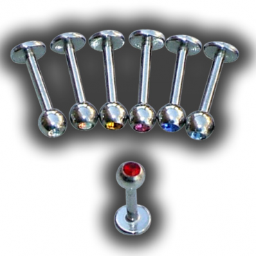 Labret con piedra 1.2 mm.